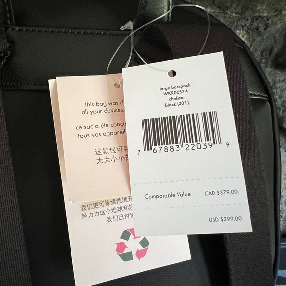 Kate Spade Large Chelsea Black Backpack